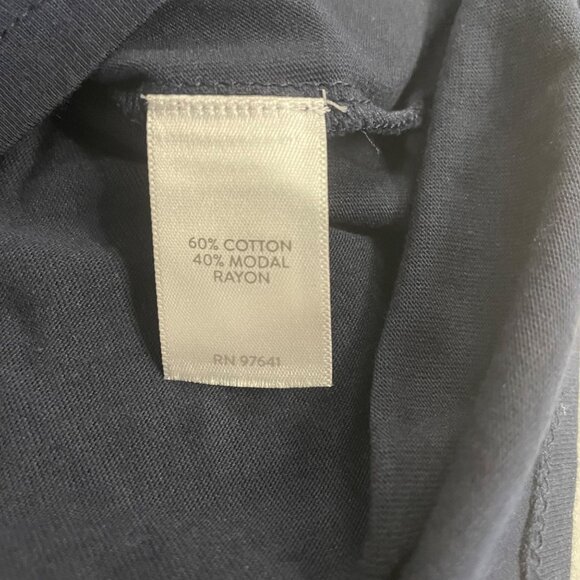 J.Jill Womens Off Shoulder Ruffle Blouse 3/4 Sleeve Navy Size Small Petite - Picture 9 of 9